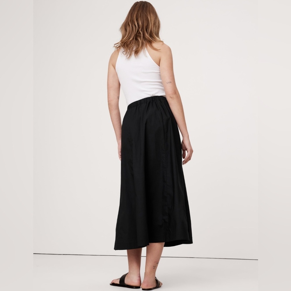 NWT Banana Republic Poplin Button Down Long Black Midi Skirt Sz XXL (#743513) - Picture 2 of 9